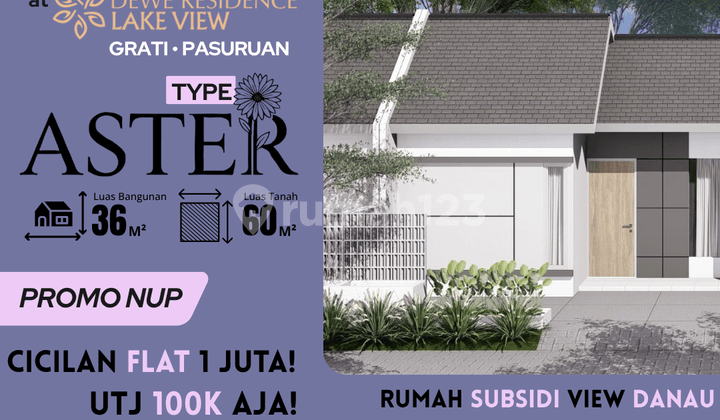 Hunian Tipe Aster 36/60 Dewe Residence, Cicilan Flat Sampai Lunas