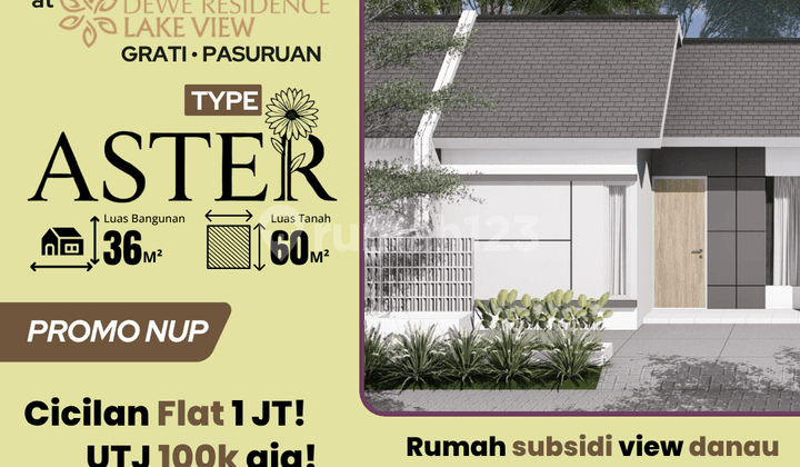 Tipe Aster di Dewe Residence UTJ 100k Blok L2 No 02