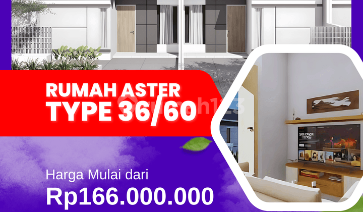 Rumah Murah Grati Tipe 36/60, Legalitas Lengkap & Tanpa Uang Muka