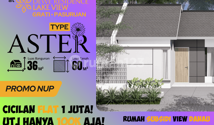 Rumah Type Aster, 3 Menit dari RSUD Grati
