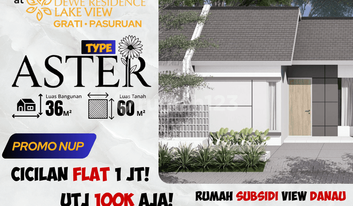 Kini Hadir Tipe Aster 36/60 - Rumah Minimalis Modern, Dekat Pasar Trewung