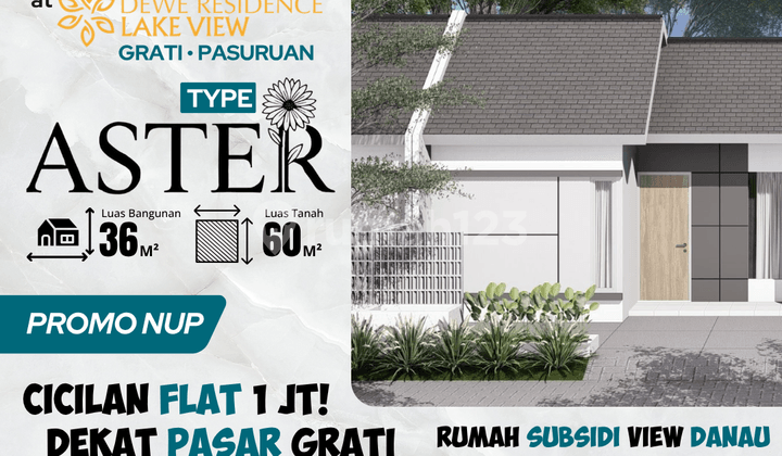 Hunian Nyaman Type Aster 36/60 - 3 Menit ke Tol Grati