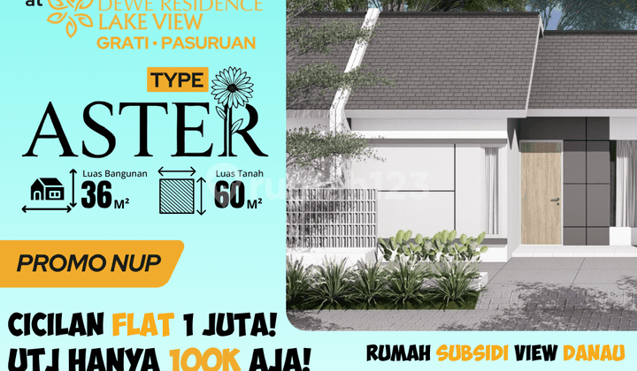 Rumah Type Aster 36/60, Cicilan Flat 1 Juta Sampai Lunas