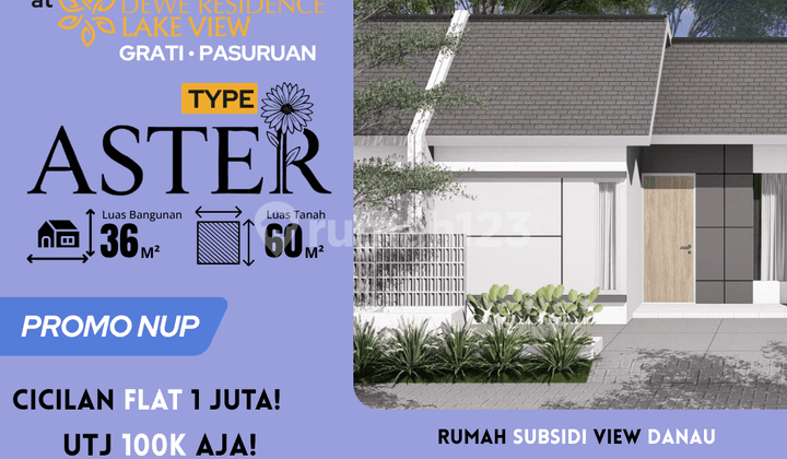 Promo Rumah Subsidi Aster 36/60 , Lokasi Strategis 3 Menit ke Tol