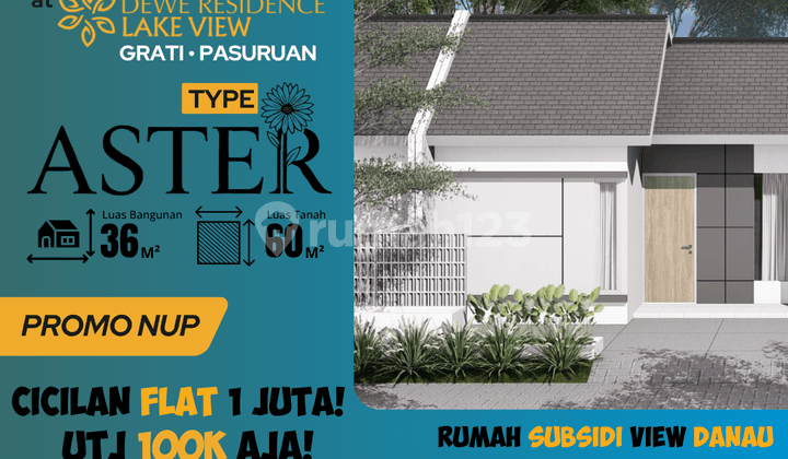 Rumah tipe Aster 36/60 hunian KPR terbesar di Pasuruan