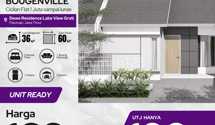 Kini Hadir Tipe Aster 36/60 - Rumah Minimalis Modern View Danau