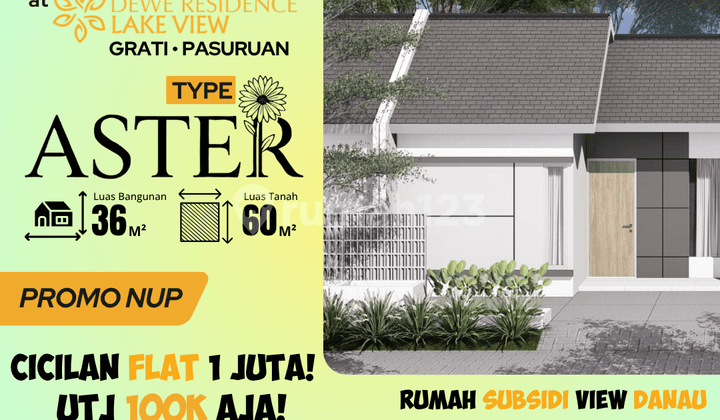 Promo Hunian Aster 36/60, View Danau & Cicilan Flat Sejuta