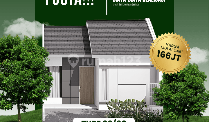 Rumah Aster 36/60 Grati, Dekat Fasilitas Umum, Cicilan 1 Juta