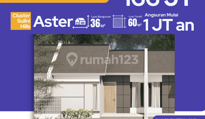 Rumah Tipe 36/60 Grati, SHM, Tanpa DP, Proses Cepat