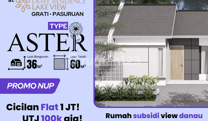 Rumah Baru Tipe Aster di Grati Pasuruan Blok F3 No 01
