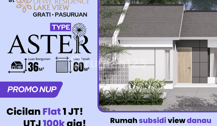 Rumah Baru Tipe Aster di Grati Pasuruan Blok F3 No 01