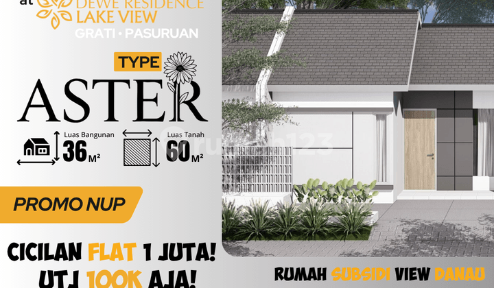 Rumah Murah Tipe Aster 36/60 Lokasi Super Strategis