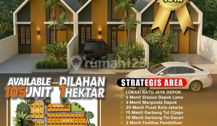 Dekat Akses Tol, Rumah, 1 Lantai, SHM, Dekat Akses KRL, bisa Cicilan Bertahap