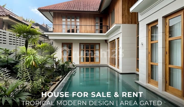 For Sale Or Rent Modern Tropical House Kemang South Jakarta