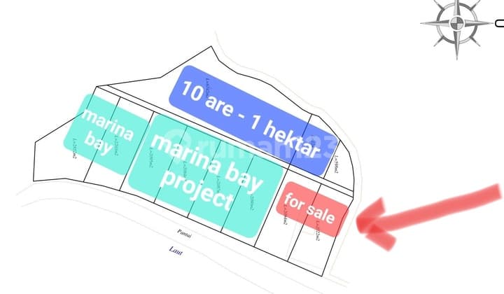 Di Jual Tanah Di Pengantap Lombok Barat Lokasi Dekat Dengan Proyek Marina Bay Dari Autralia