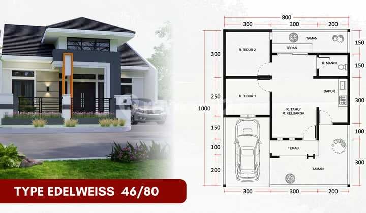 Rumah Modern Harga Terkangkau Free Cartport dan Canopy