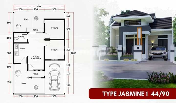 Rumah Mewah di Gunungkidul Harga Terjangkau Free Canopy dan Cartport