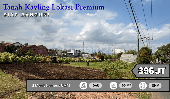 Tanah di Dau Malang Dekat Kampus UMM, Cocok untuk Hunian, Kost