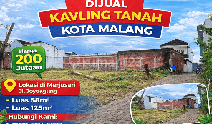 Tanah Murah Merjosari Malang Kota 8 Menit Ub