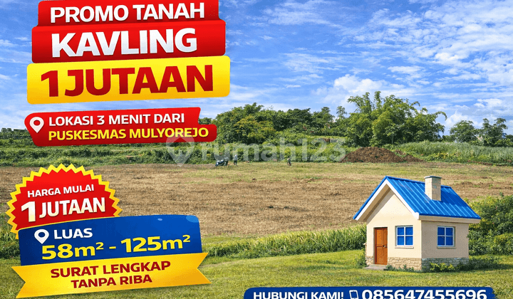 Tanah Kavling Murah Malang Lokasi 3 Menit Puskesmas Mulyorejo