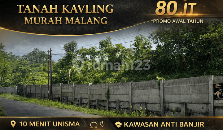 Tanah Murah SHM Kota Malang Lokasi Baratnya Puskesmas Mulyojo