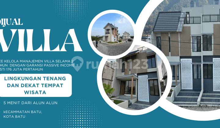 Jual Villa Di Batu Dengan Garansi Passive income 176 juta pertahun selama 2 tahun