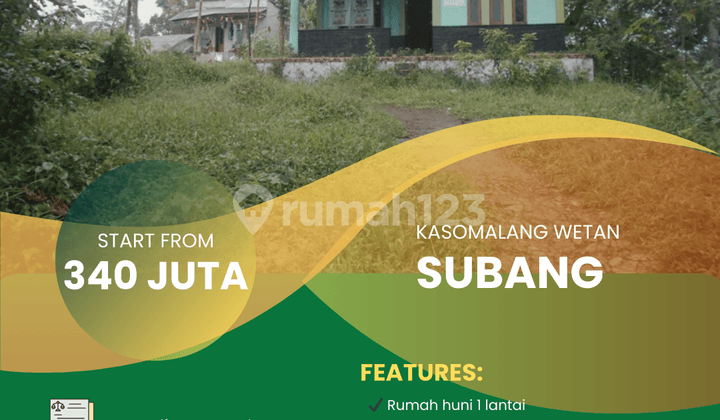 Dijual Rumah 1 Lantai di Kasomalang Wetan, Subang