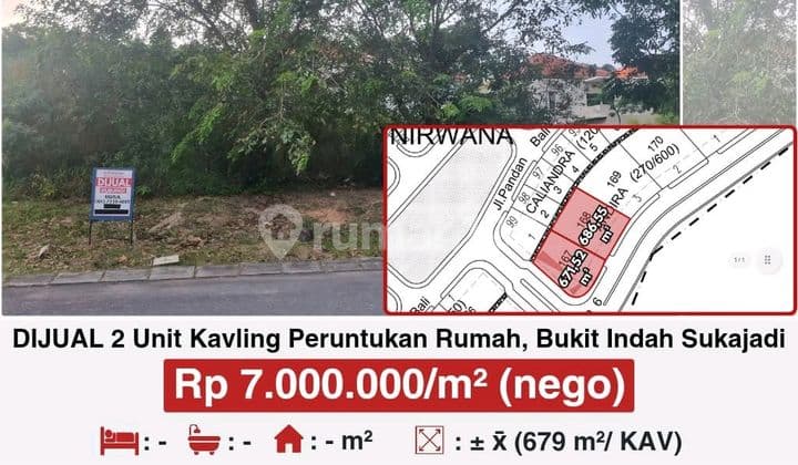 Dijual Cepat - 2 Kavling Premium Bukit Indah Sukajadi, Sektor 6 - Harga Nego | Stok Terbatas