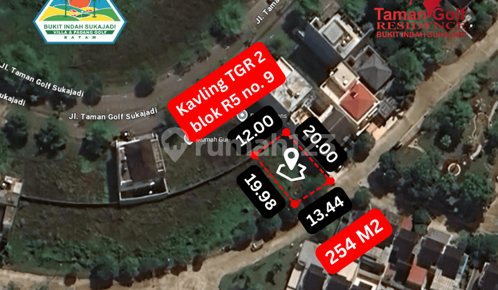 Kavling Premium Taman Golf Residence Il Bukit Indah Sukajadi