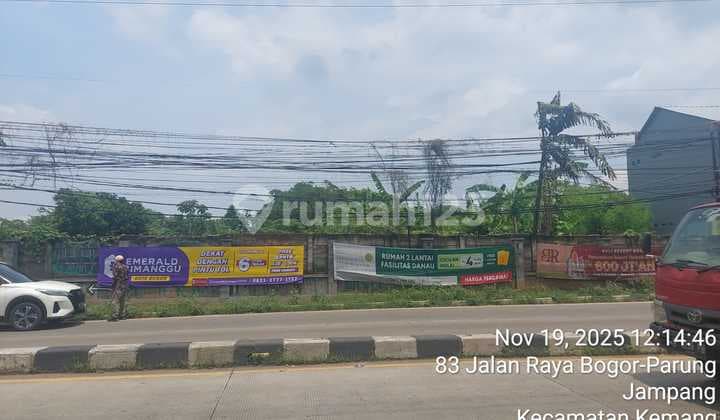 Dijual Tanah Luas Pinggir Jalan di Parung Bogor