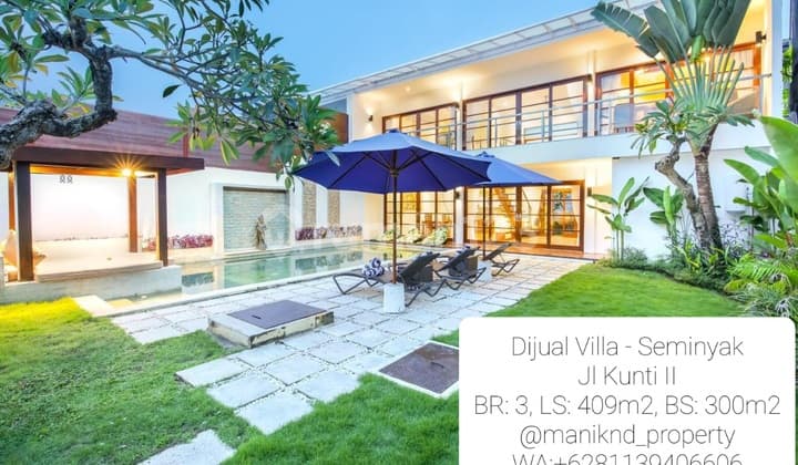 Villa For Sale 3 Bedrooms At Jl. Kunti 2, Seminyak, Bali