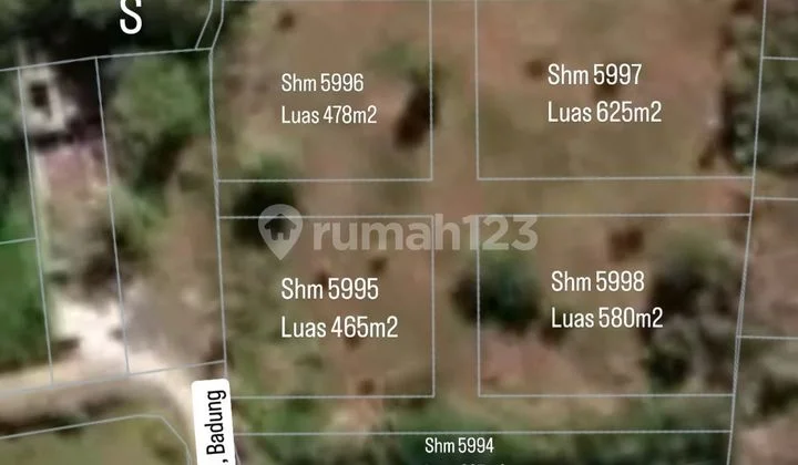 Land Parcel in Kutuh, Ungasan, Various Sizes 335 - 625 m2