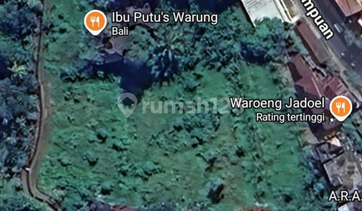 Lahan Premium dengan view eksotis hutan Pura Campuan di Ubud, Gianyar, Bali