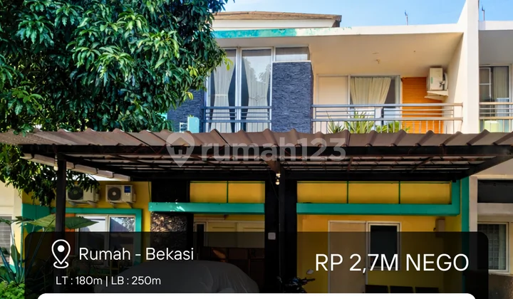 Rumah 2 Lantai Dipusat Perkotaan Kota Bekasit dengan Mall dan Tol