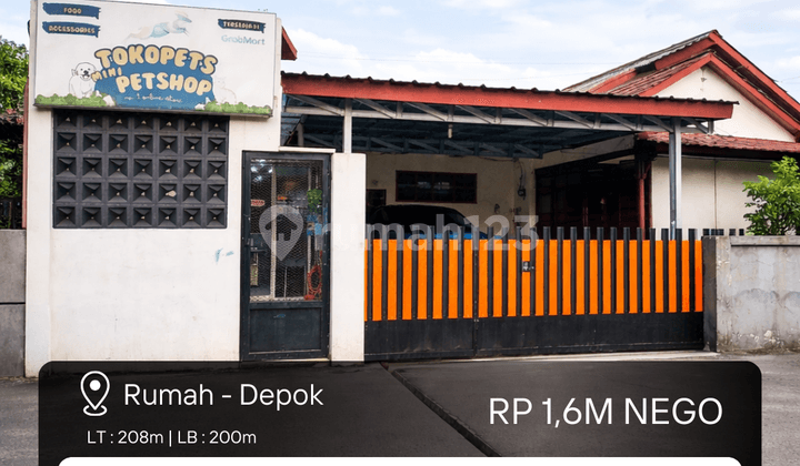Rumah 1 Lantai di Depok Dekat dengan Stasiun Depok Lama dan Juga Rs Bakti Yudha