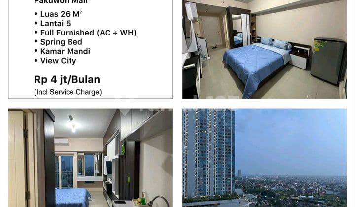 Disewakan Apartemen Type Studio di Surabaya Barat Pakuwon Mall