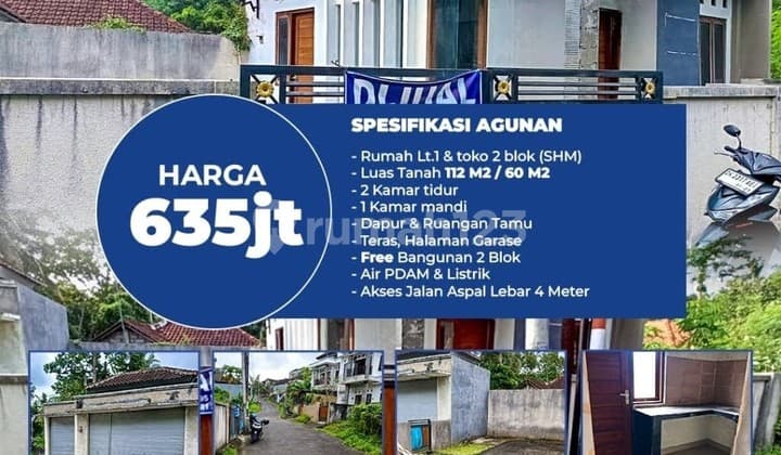 House in Karambitan Tabanan with Bonus of 2 Shop Blocks