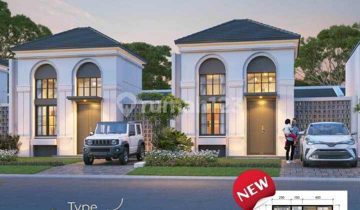 100% New 1-Story House with 3 Bedrooms, in Citraland BSB Exclusive Cluster Environment, Near BSB Lake, Many Discounts, Affordable Mortgage