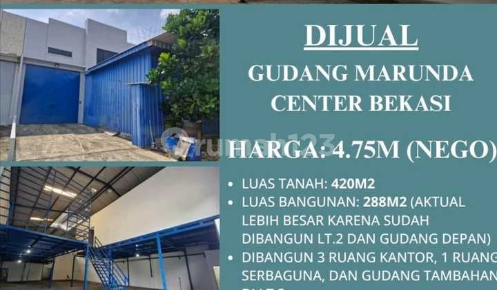 Gudang Akses Kontainer Luas 420M2 Renov di Marunda Center