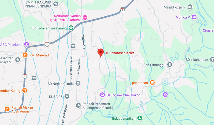 Tanah di Jalan Panarosan, Sukabumi