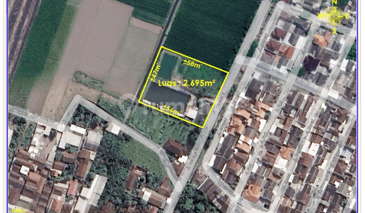 TANAH NOL JALAN AREA PERUMAHAAN KEDIRI, LOKASI SUPER PREMIUM