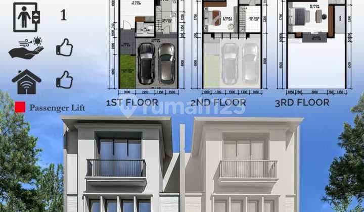 RUMAH BARU GRESS 3 LANTAI- MODERN MINIMALIST DI GRAHA FAMILI!