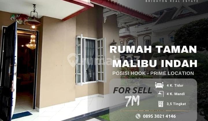 Rumah Taman Malibu Indah - Siap Huni - Posisi Hook