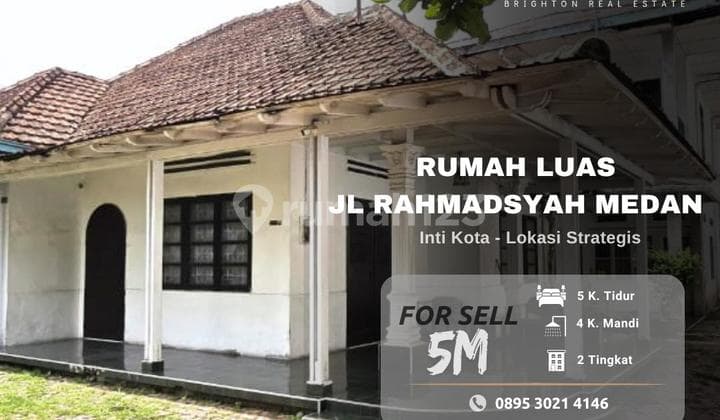 Rumah Luas Jl Rahmadsyah - Inti Kota - Halaman Luas