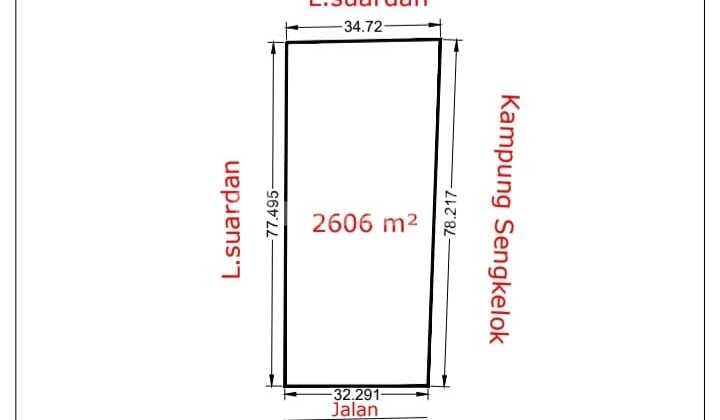 Disewakan Tanah & Bangunan di Pantai Kaliantan