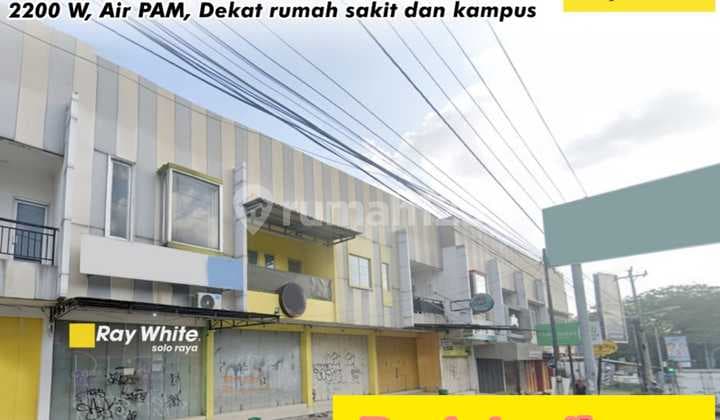 Dijual Ruko Potensial pinggir jalan besar dekat kampus besar di Solo