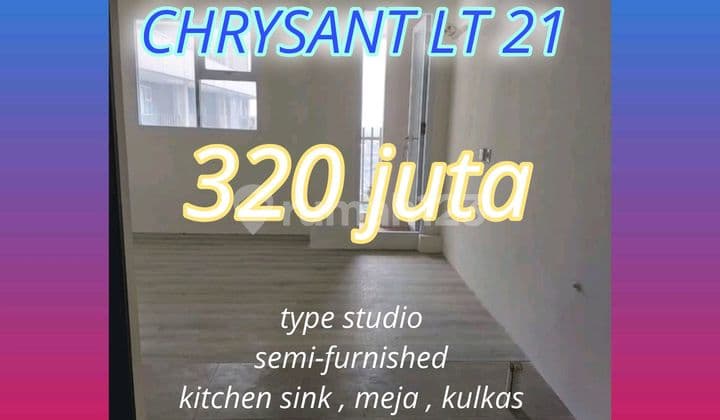 Apartemen Bintaro Icon Chrysant Type Studio Lantai 21 Tidak Hadap Barat