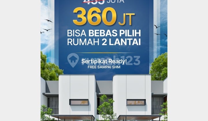Promo Menarik Rumah 2 Lantai Hanya 360 Juta Gratis Biaya SHM