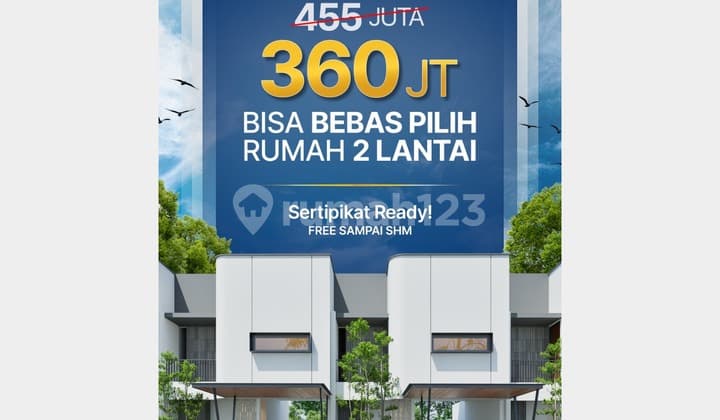 Rumah 2 Lantai Harga Murah Gratis Biaya SHM Letak Solo Timur