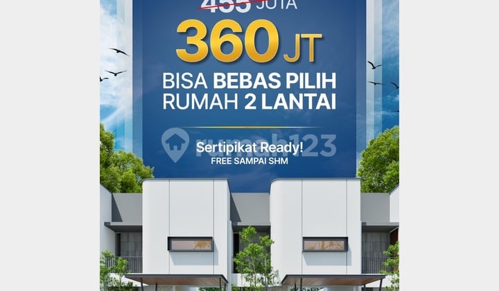 Rumah 2 Lantai Solo Timur Gratis Biaya SHM Letak Strategis